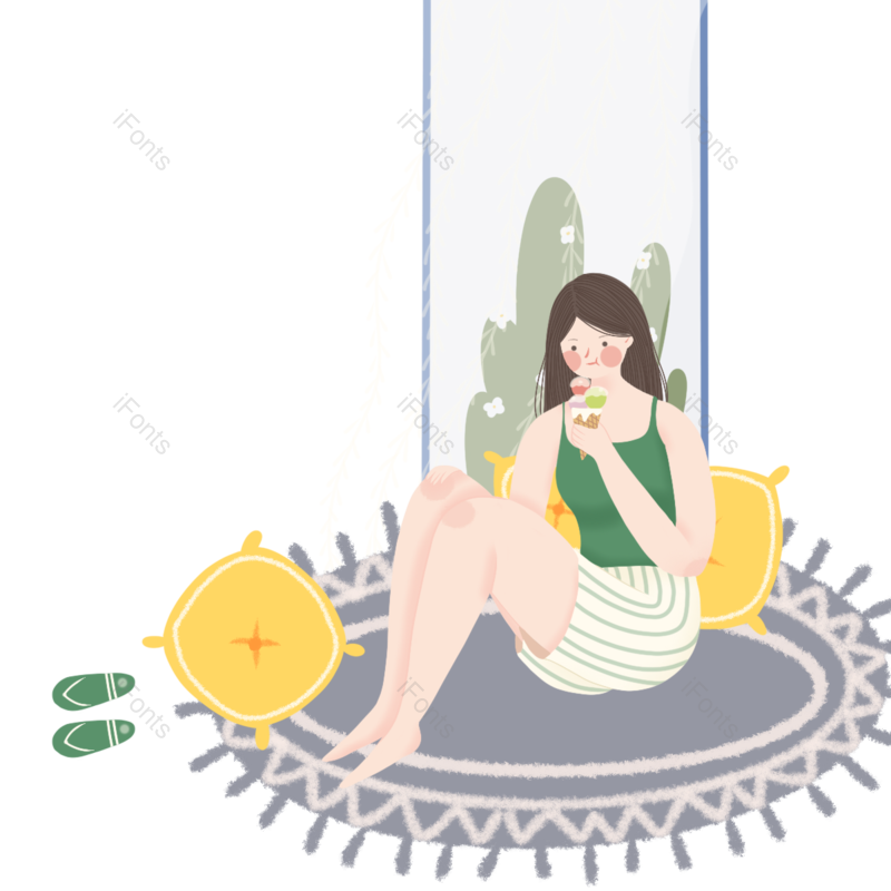 清新图片,简约元素,女孩PNG,免抠素材